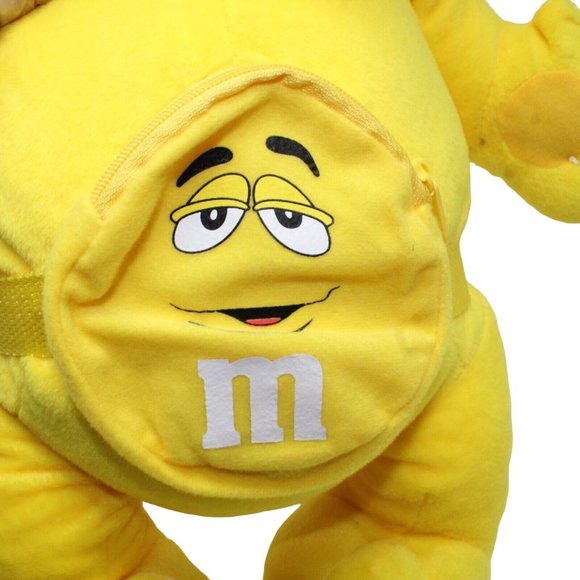 Nanco M & M Yellow With Zippered Pouch 17 In Stuffed Plush Toy Merchandise - Picture 4 of 7